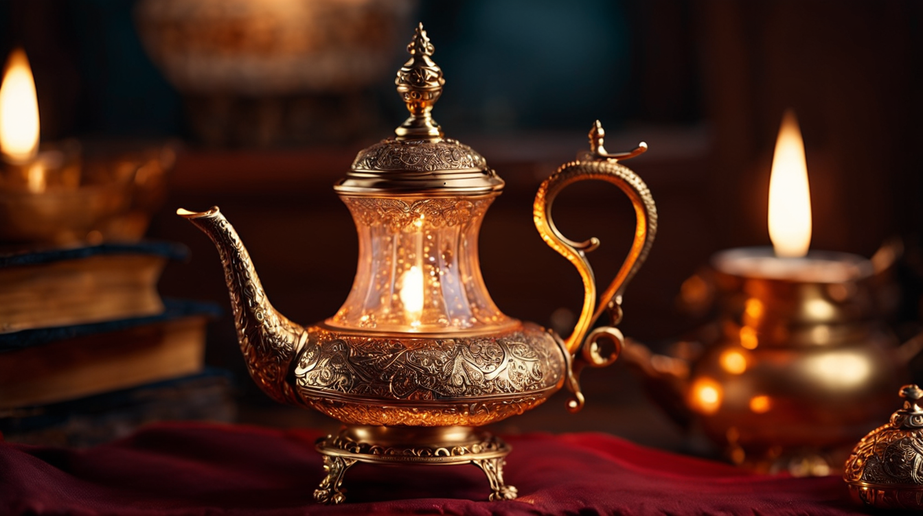 A magical genie lamp