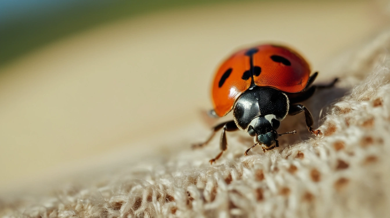 A ladybug landing in someone's clothes, a sign of luck