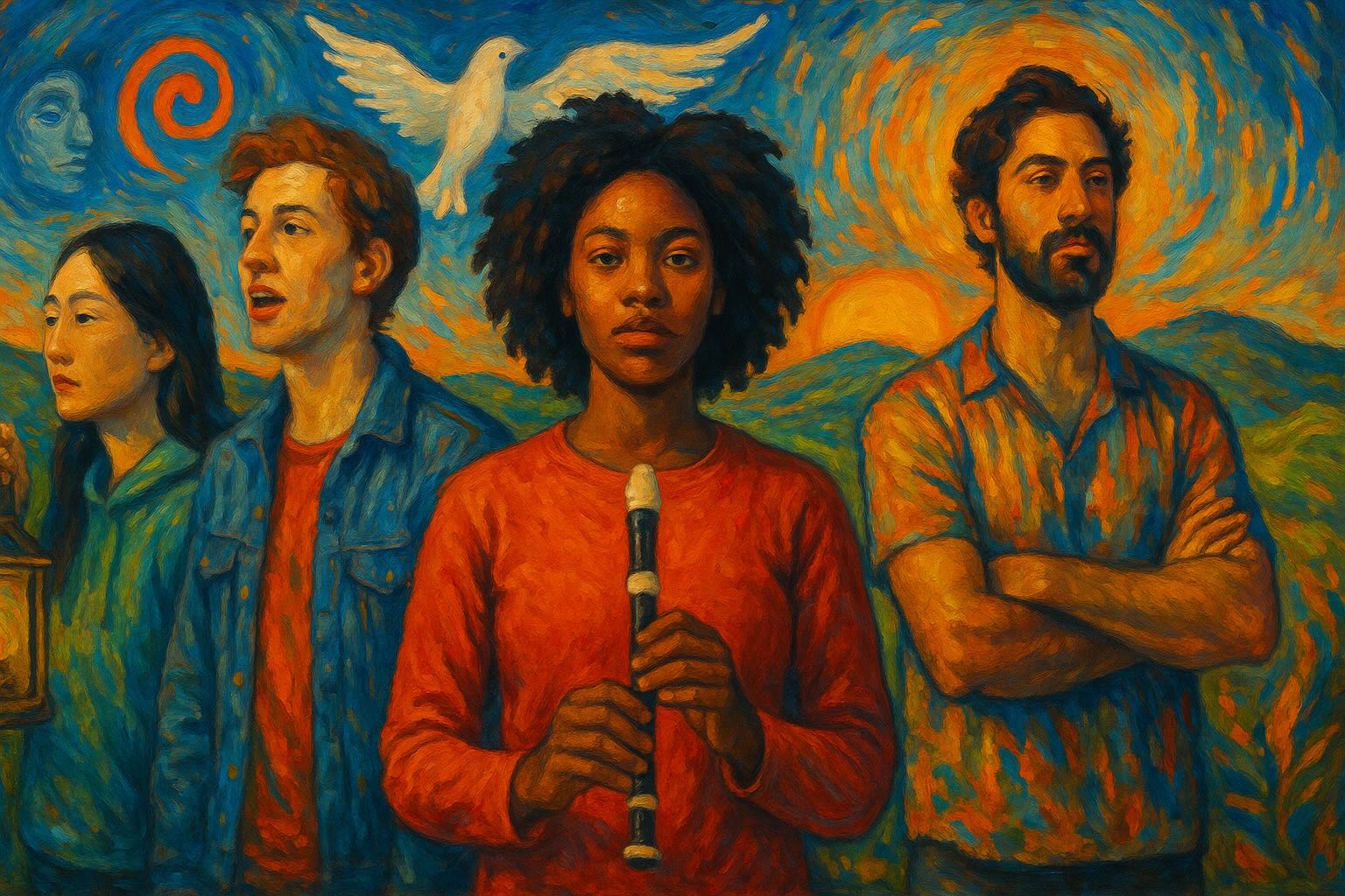 A representation of liberty, freedom of speech, the right to be different, diversity. On liberty.