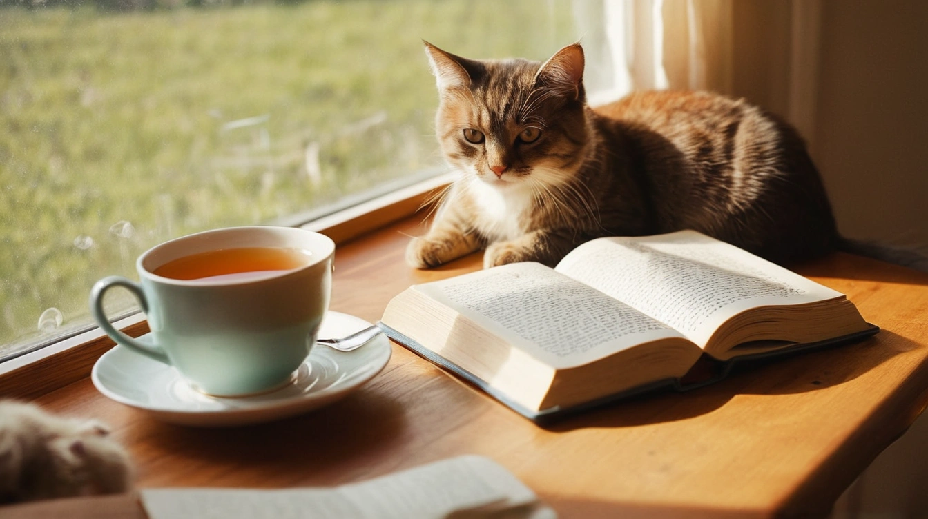 I picture sunny afternoons with a book, unhurried mornings with my tea, and the freedom to write whatever I please. I imagine spending more time playing with Thomas, my cat, too. Not a distant fantasy.